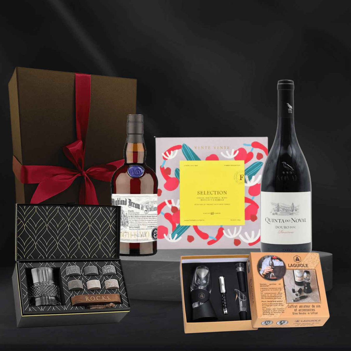 Conjunto Premium de Vinho & Whisky