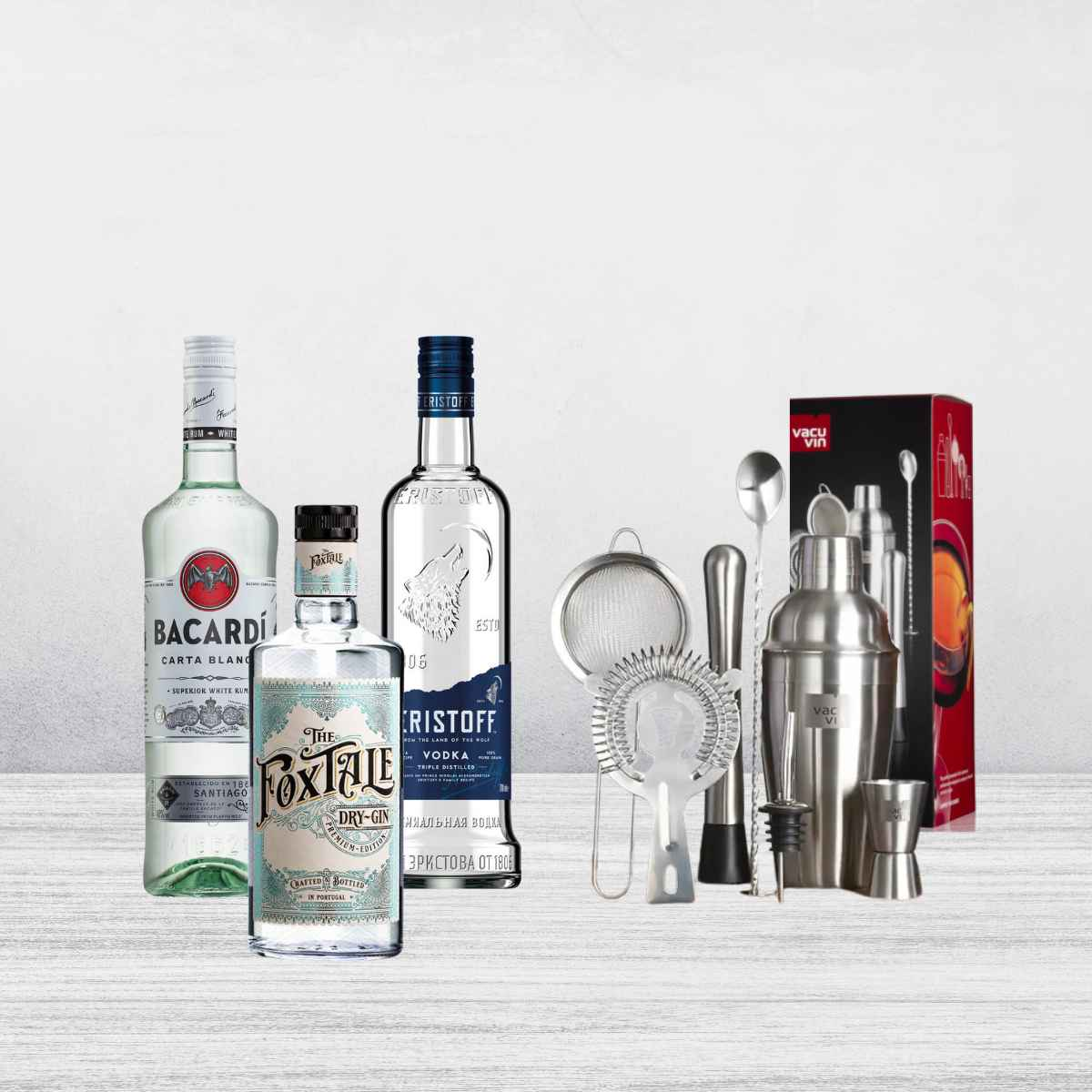 Conjunto Completo de Bar com Kit Vacuvin